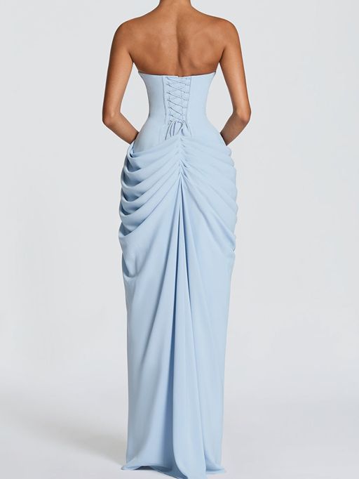 Sculpted Grace Draped Maxi Dress