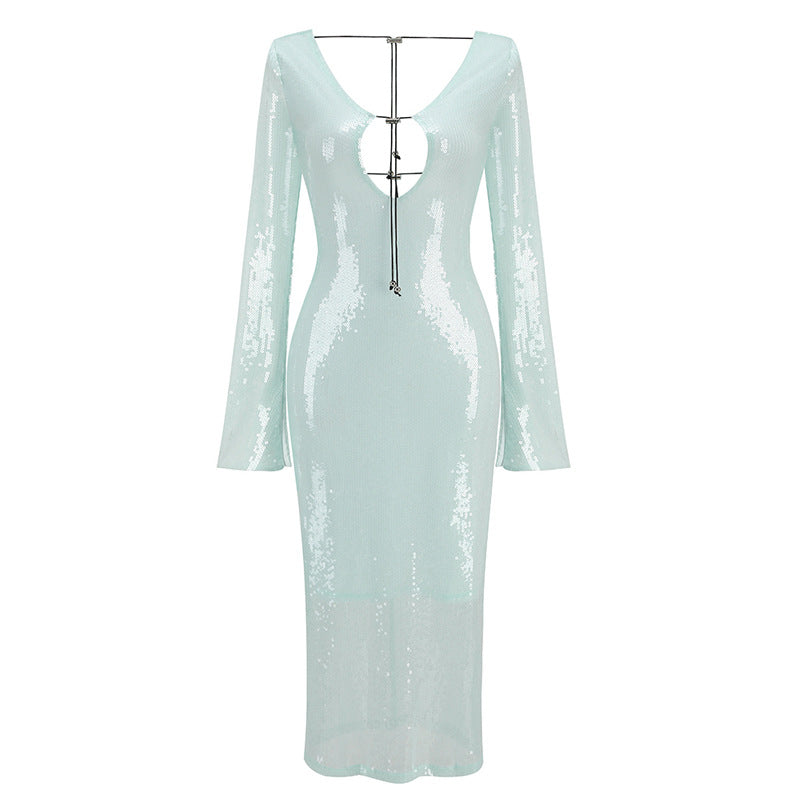 Avant-Garde Silhouette Futurism Drawstring Dress