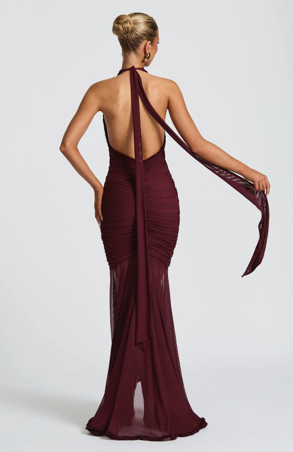 Ball Passionate Gorgeous Plunge Maxi Dress