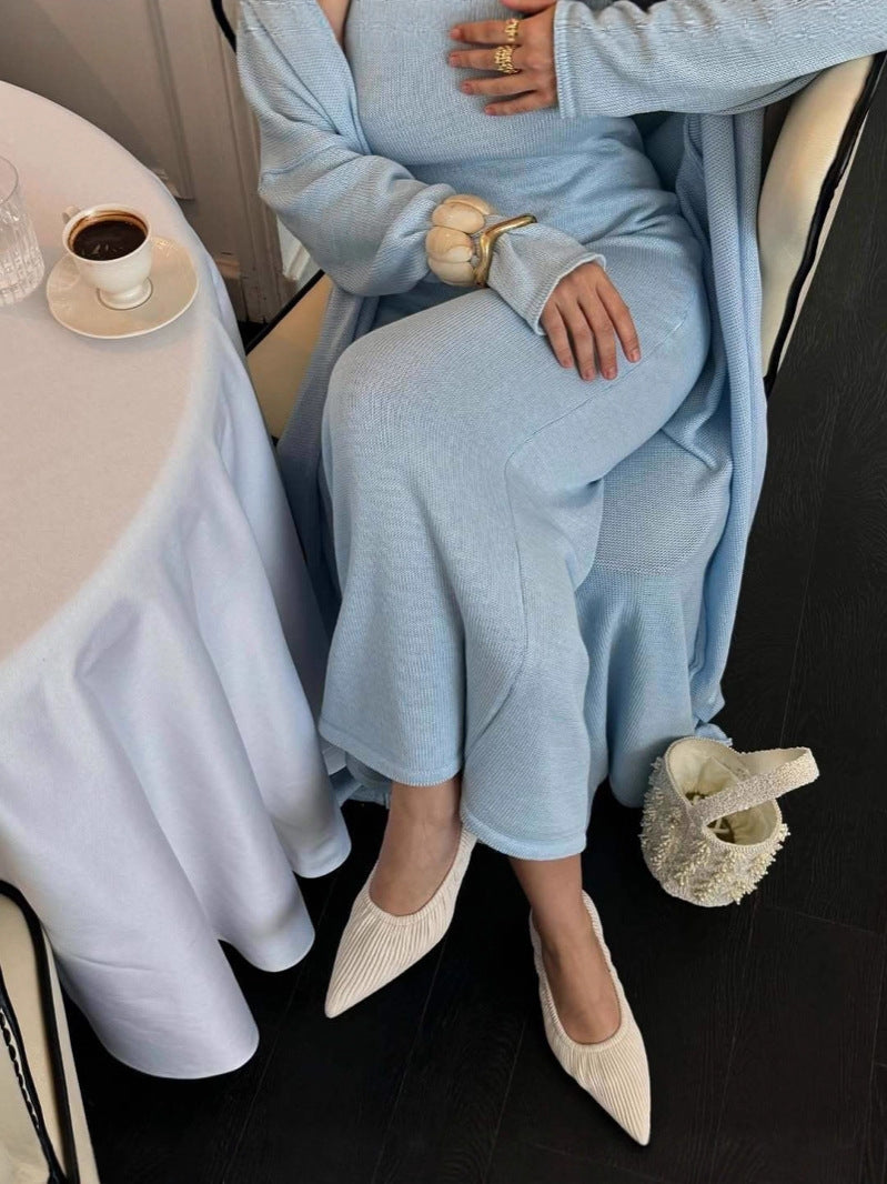 Romantic Fall Casual Knit Two Piece Set