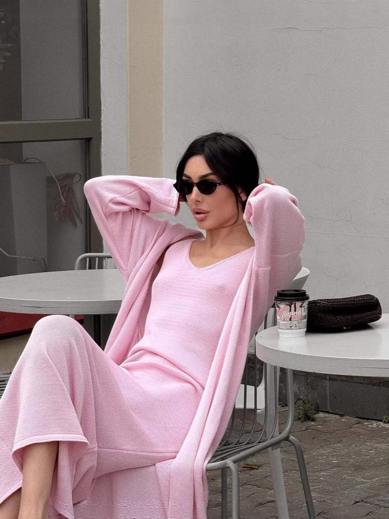 Romantic Fall Casual Knit Two Piece Set