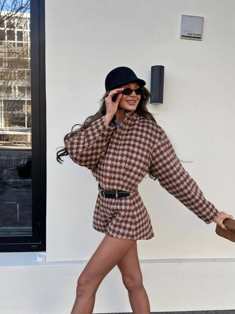 Autumn Street Retro Playful Houndstooth Set
