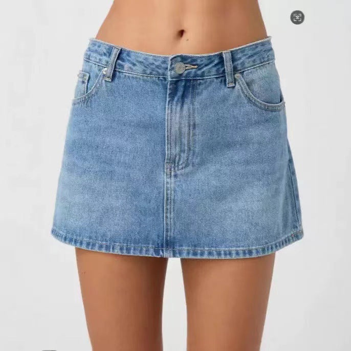 Energetic Freshness Denim Skirt