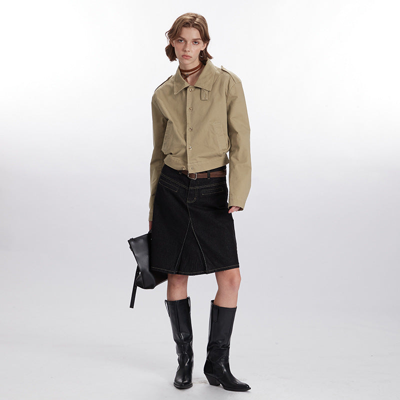 Veste utilitaire kaki de style classique pour l'extérieur 
