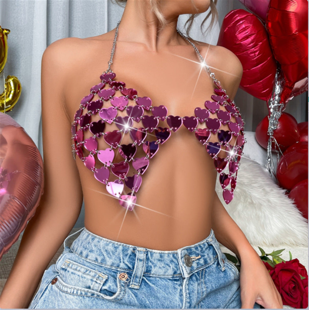 Birthday Party Amethyst Sequin Halter Top
