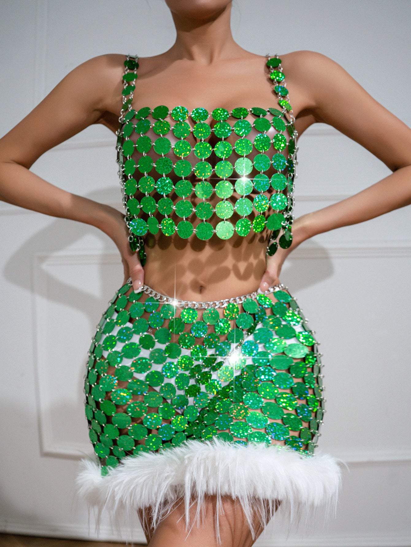 Vibrant Bash Lively Green Sequin