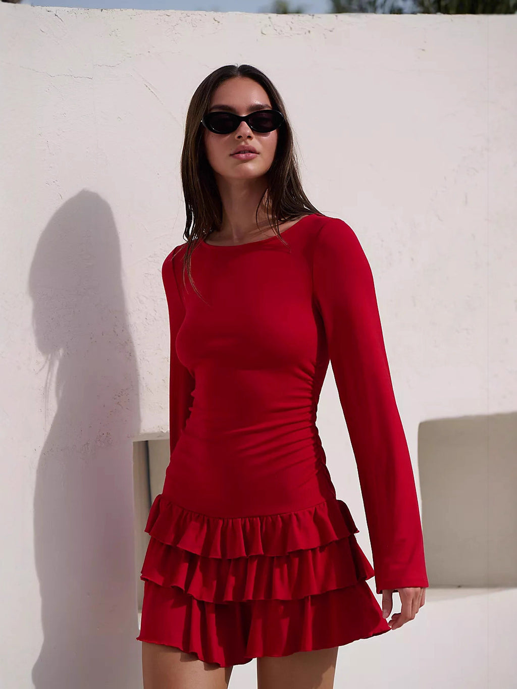 Dynamic Street Vitality Choice Ruffle Dress