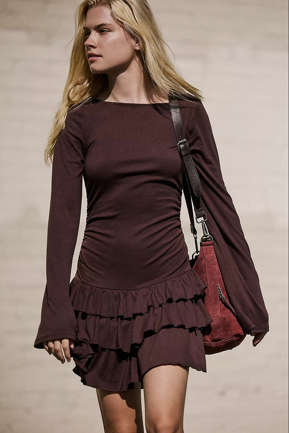 Dynamic Street Vitality Choice Ruffle Dress