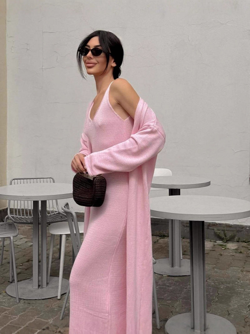 Romantic Fall Casual Knit Two Piece Set