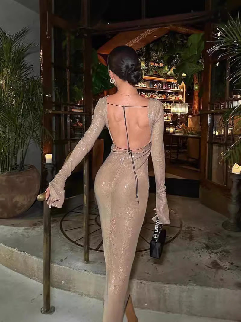 Avant-Garde Silhouette Futurism Drawstring Dress