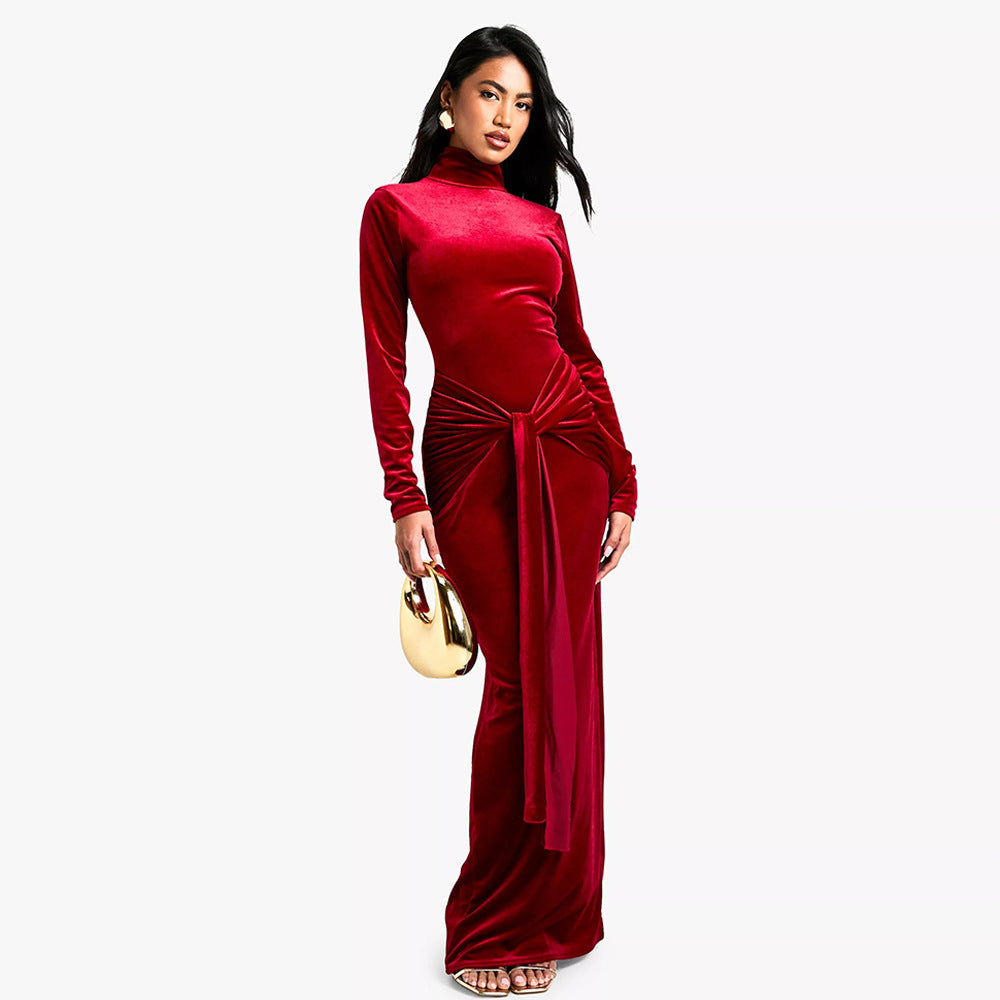 Vintage Restaurant Gorgeous Velvet Maxi Dress
