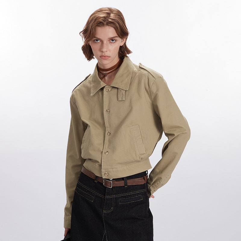 Veste utilitaire kaki de style classique pour l'extérieur 