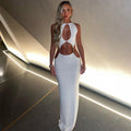 Red Carpet Noble Sexy Cut-Out Maxi Dress