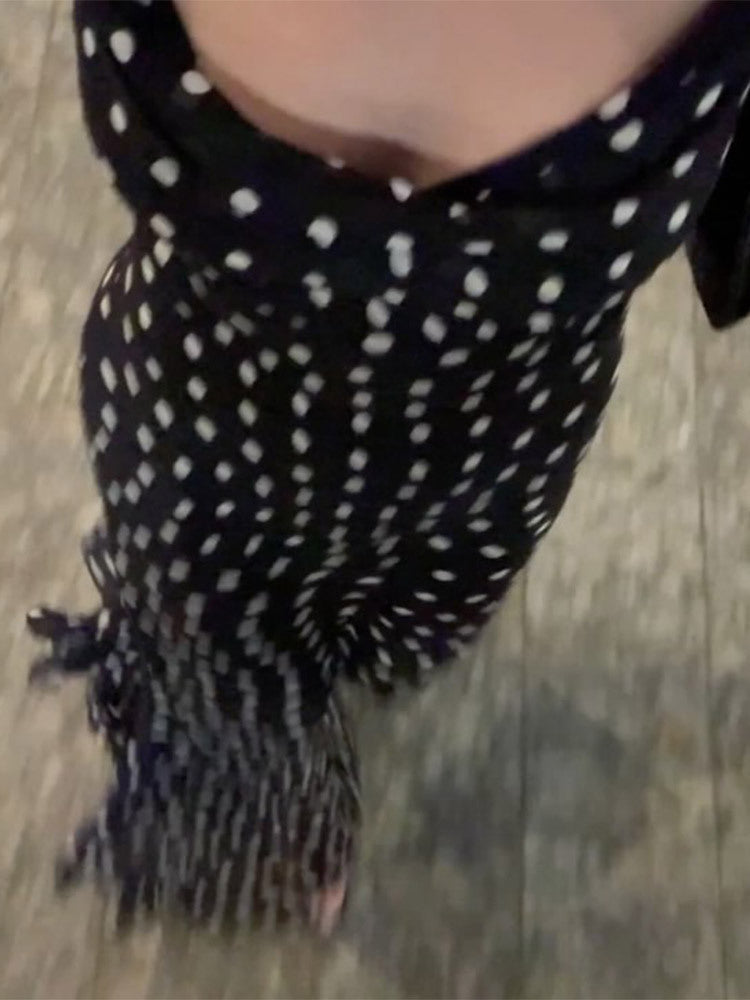 Timeless Fashion Rhythm Polka Dot Dinner Maxi Dress