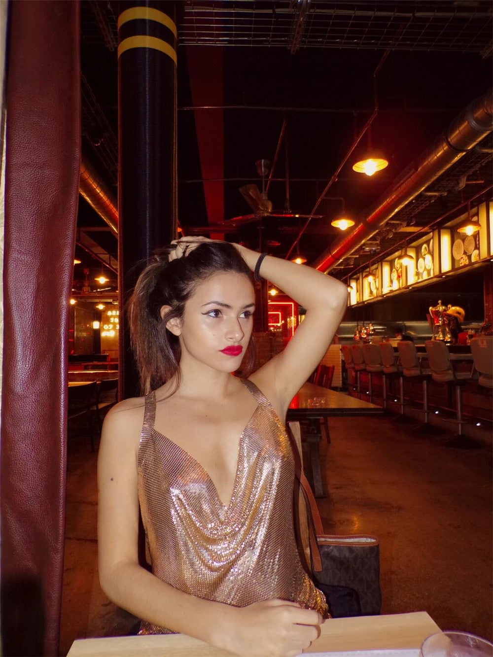 Gala Luxurious and Dazzling Metallic Dress