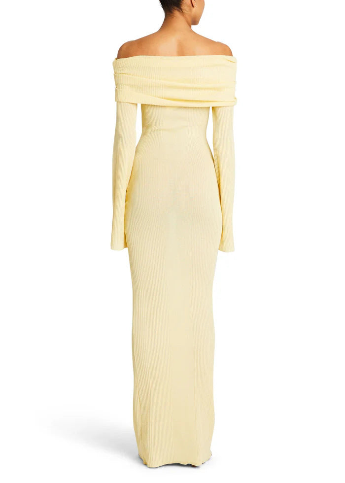 Banquet Mysterious Elegance Off-Shoulder Long Sleeve Maxi Dress