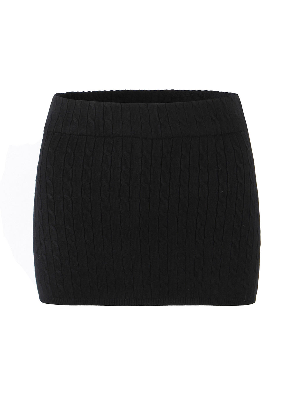 Mini-jupe en tricot noir classique et élégante 