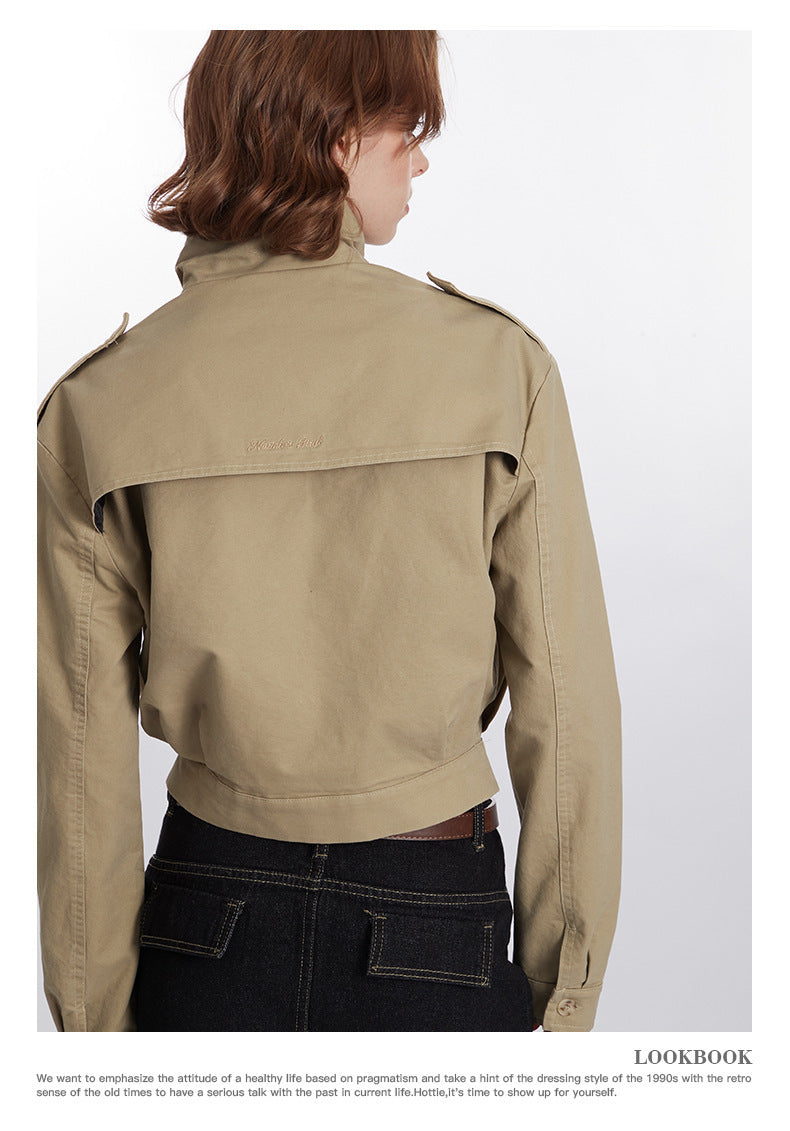Veste utilitaire kaki de style classique pour l'extérieur 
