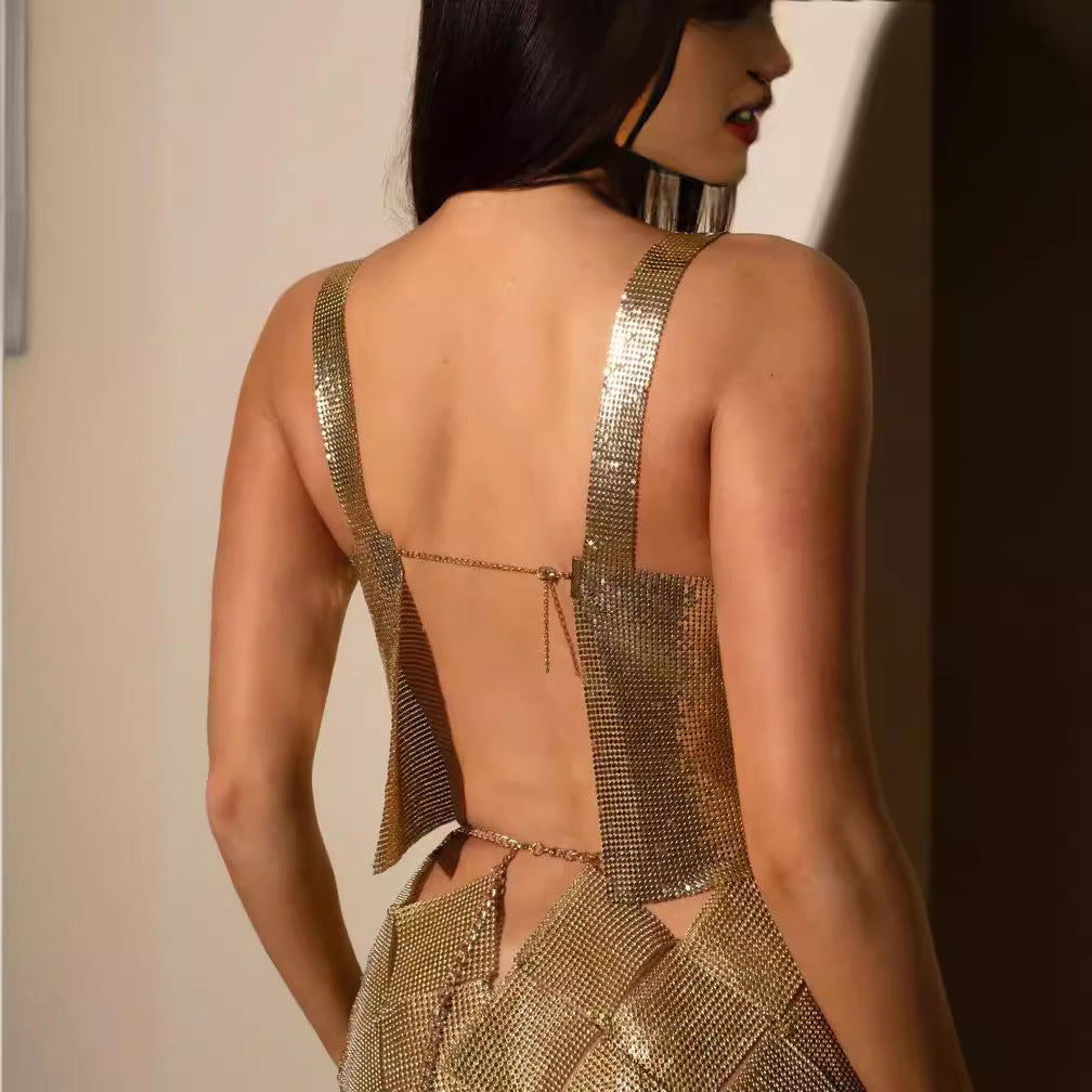 Celebration Elegance Gradient Metallic Cami Top