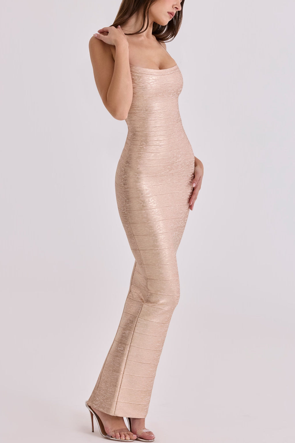 Champagne Bandage Maxi Dress