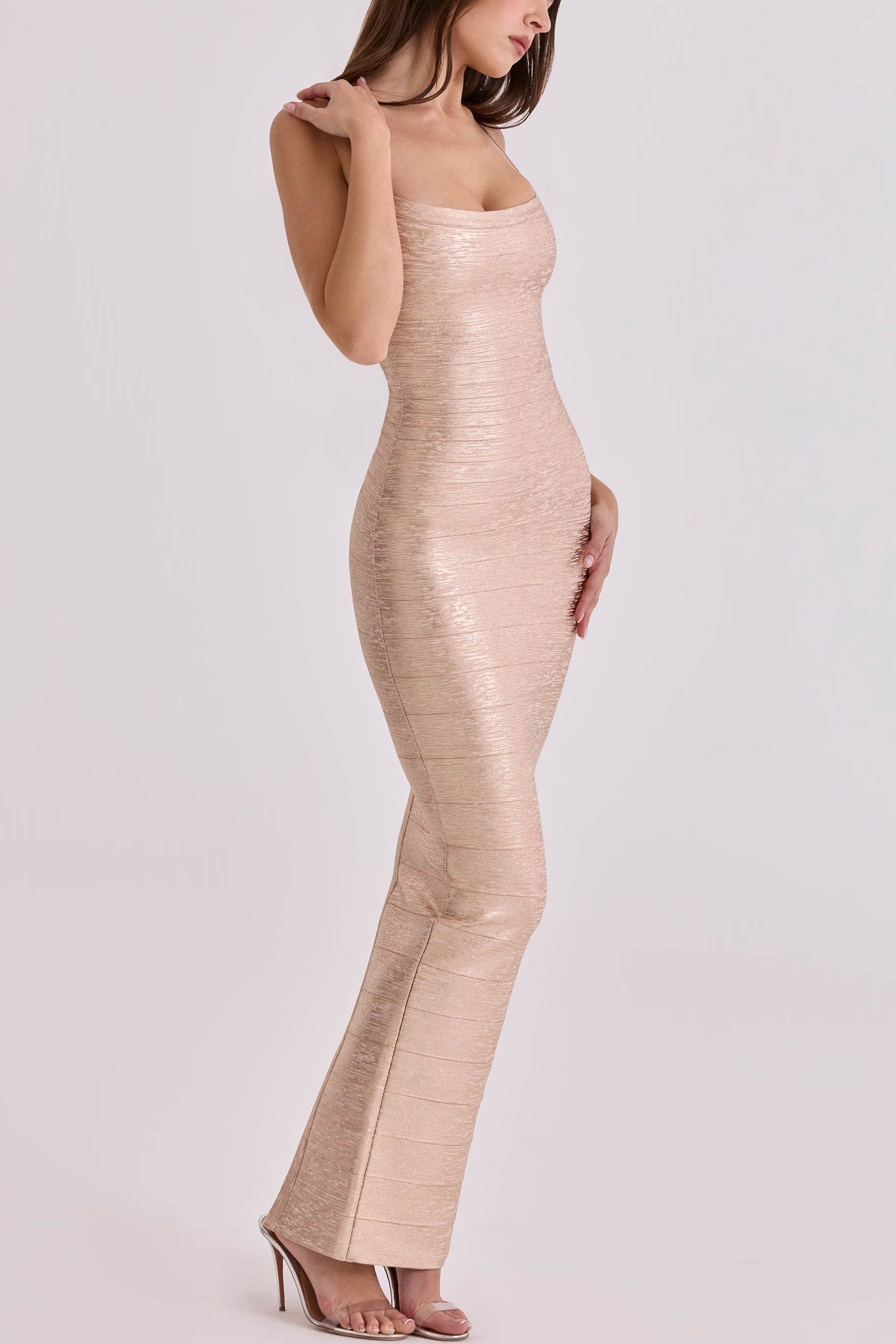 Champagne Bandage Maxi Dress