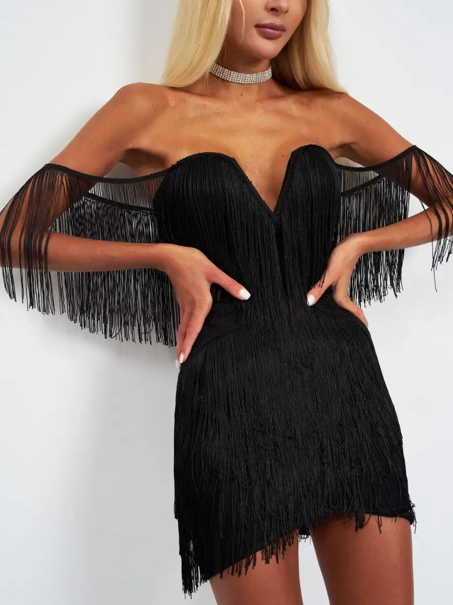 Cabaret Queen Fringe Mini Dress