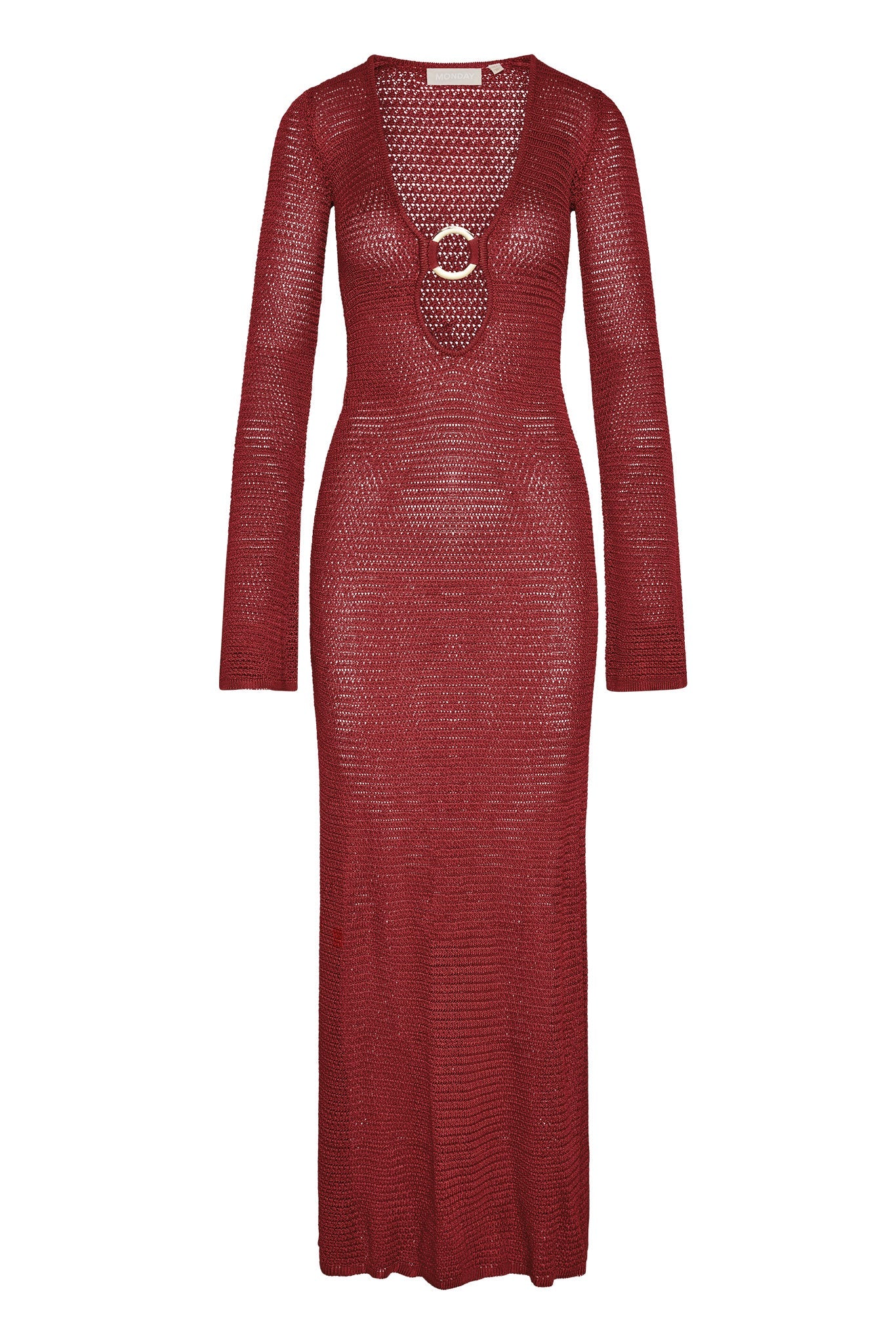 Vacation Vibrant Daring Long Sleeve Knit Dress