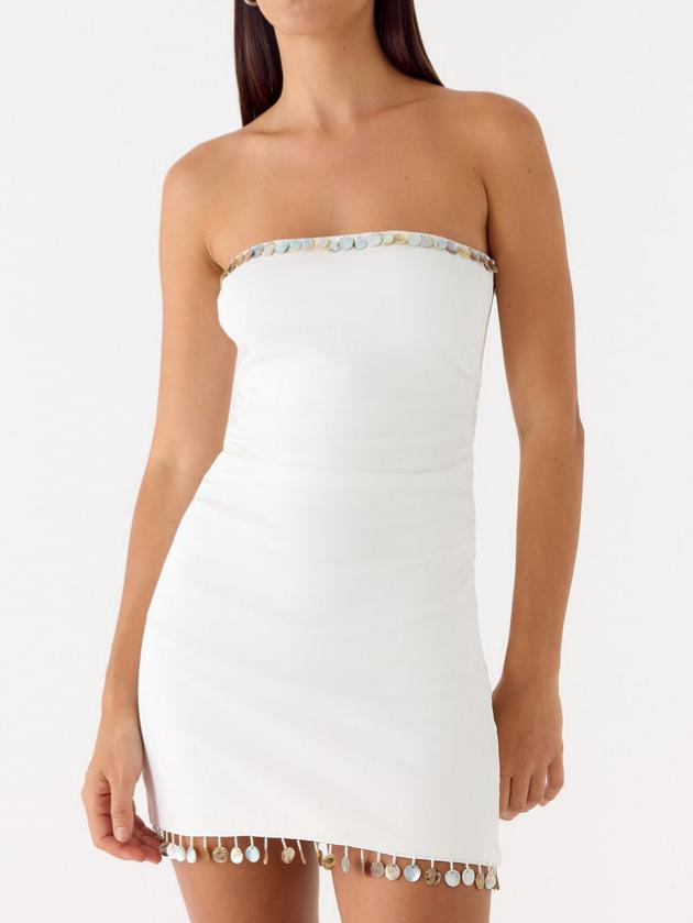 Rhiellie Strapless Mini Dress - White