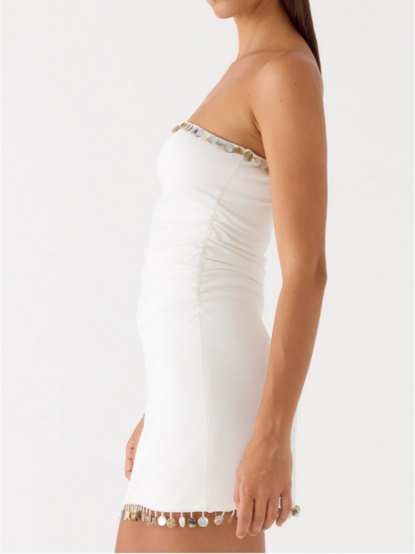 Rhiellie Strapless Mini Dress - White