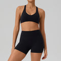 Summer Naked Feel Yoga Shorts Set