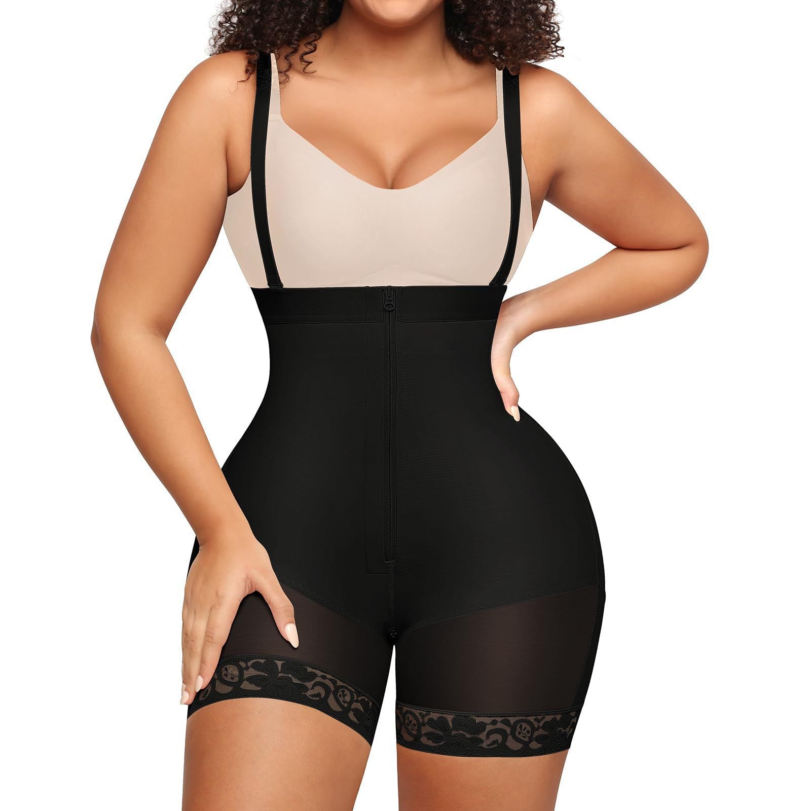 Sculpting Tummy Control Waist-Cinching Butt-Lifting Strappy Bodysuit