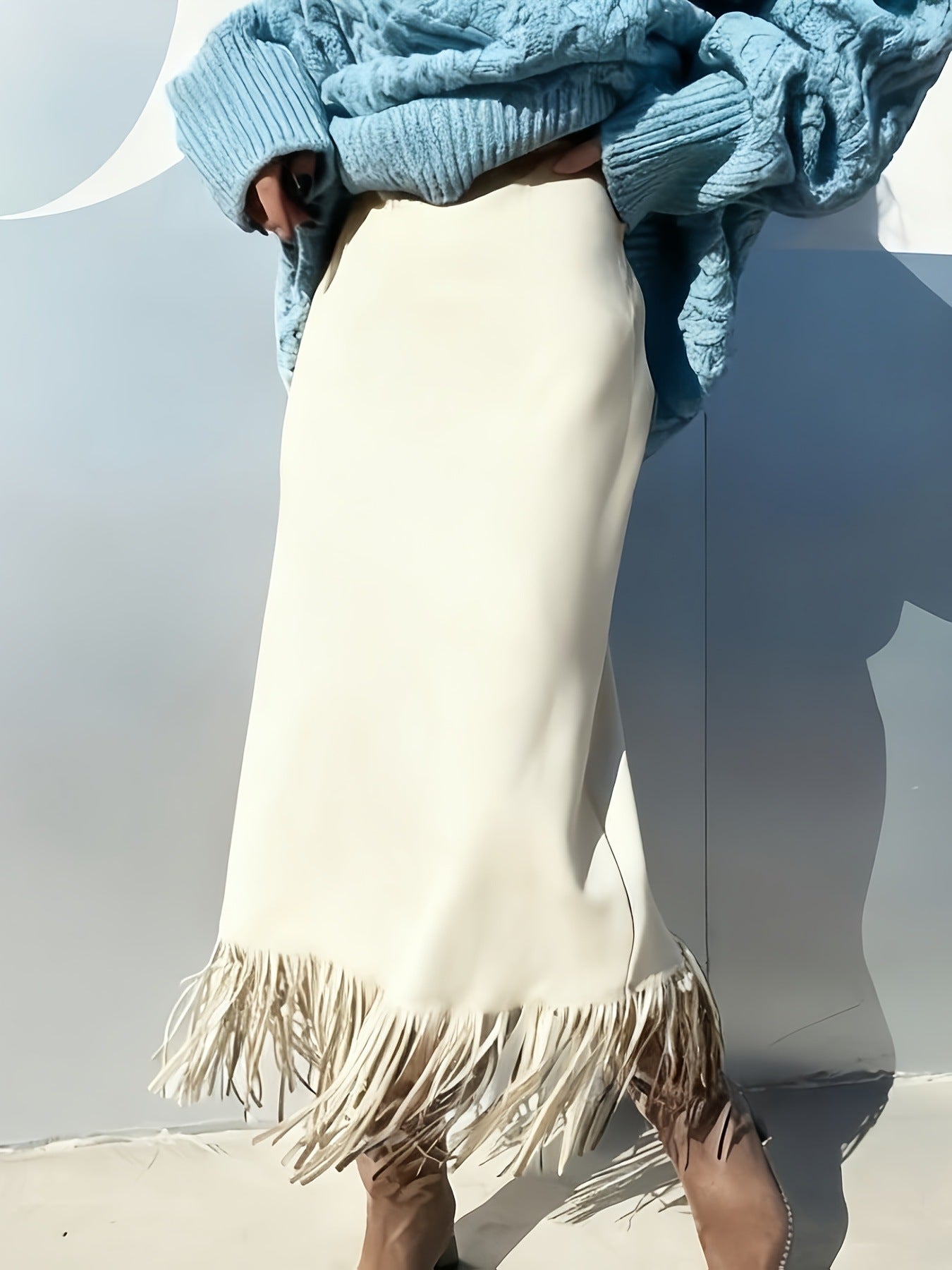 Desert Drift Fringe Maxi Skirt