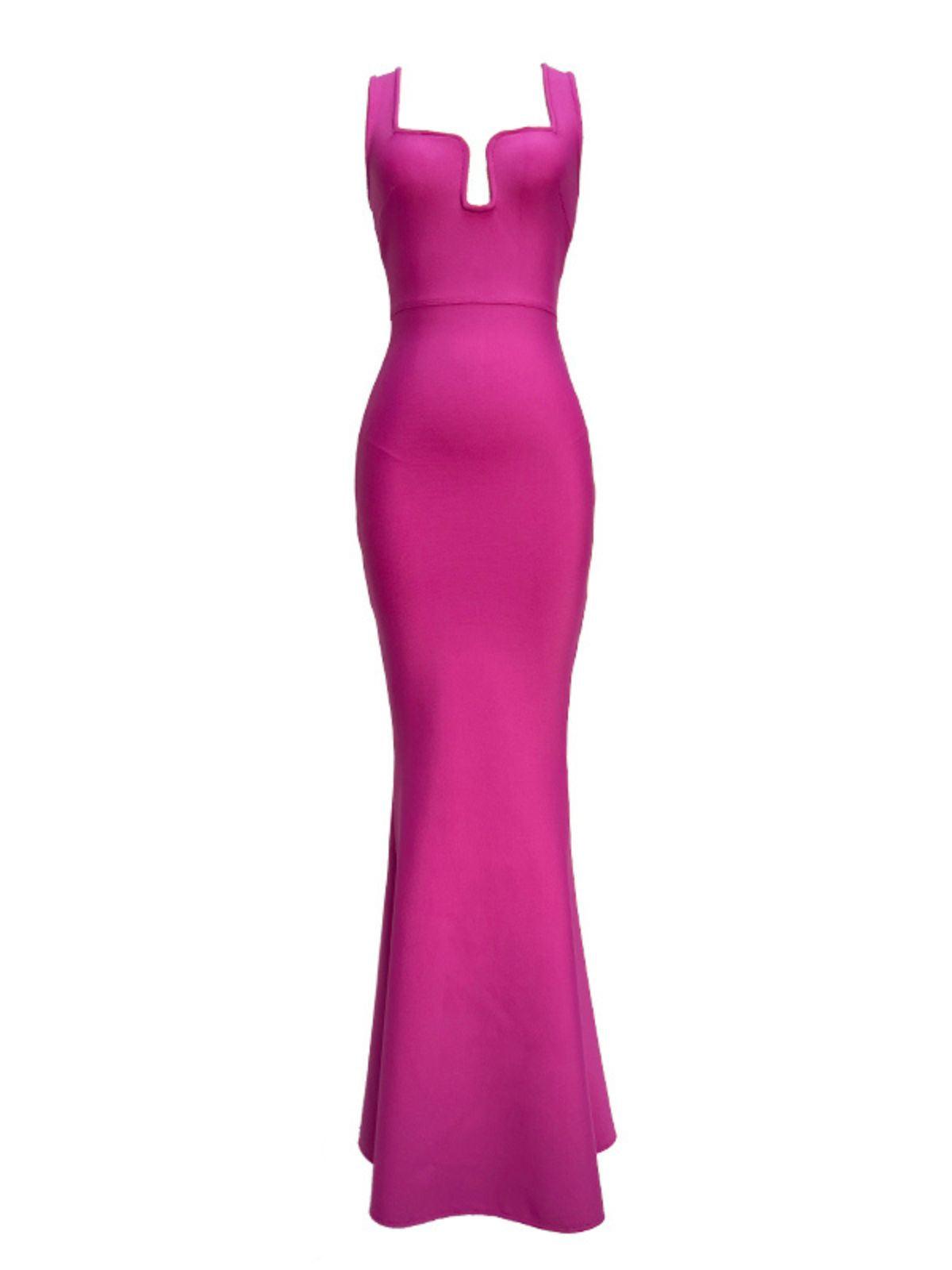 Sadira Bandage Maxi Dress In Hot Pink