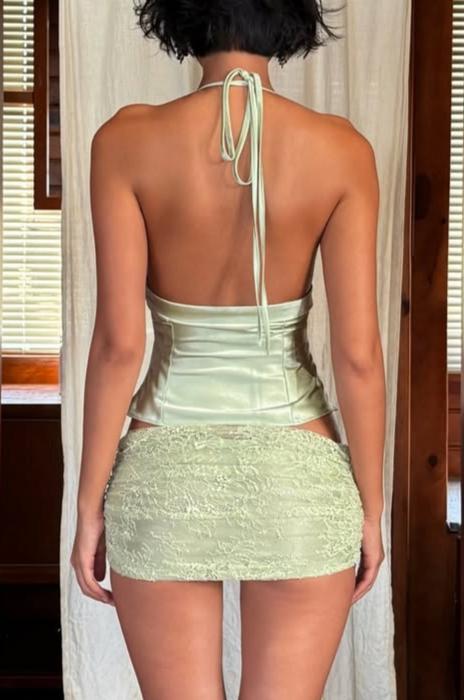 Lace Muse Halter Skirt Set