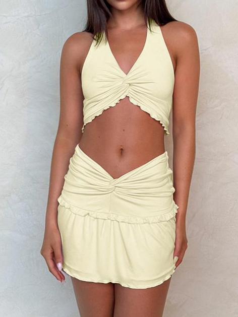 Summer Sweetheart Twist Front Co-Ord Set