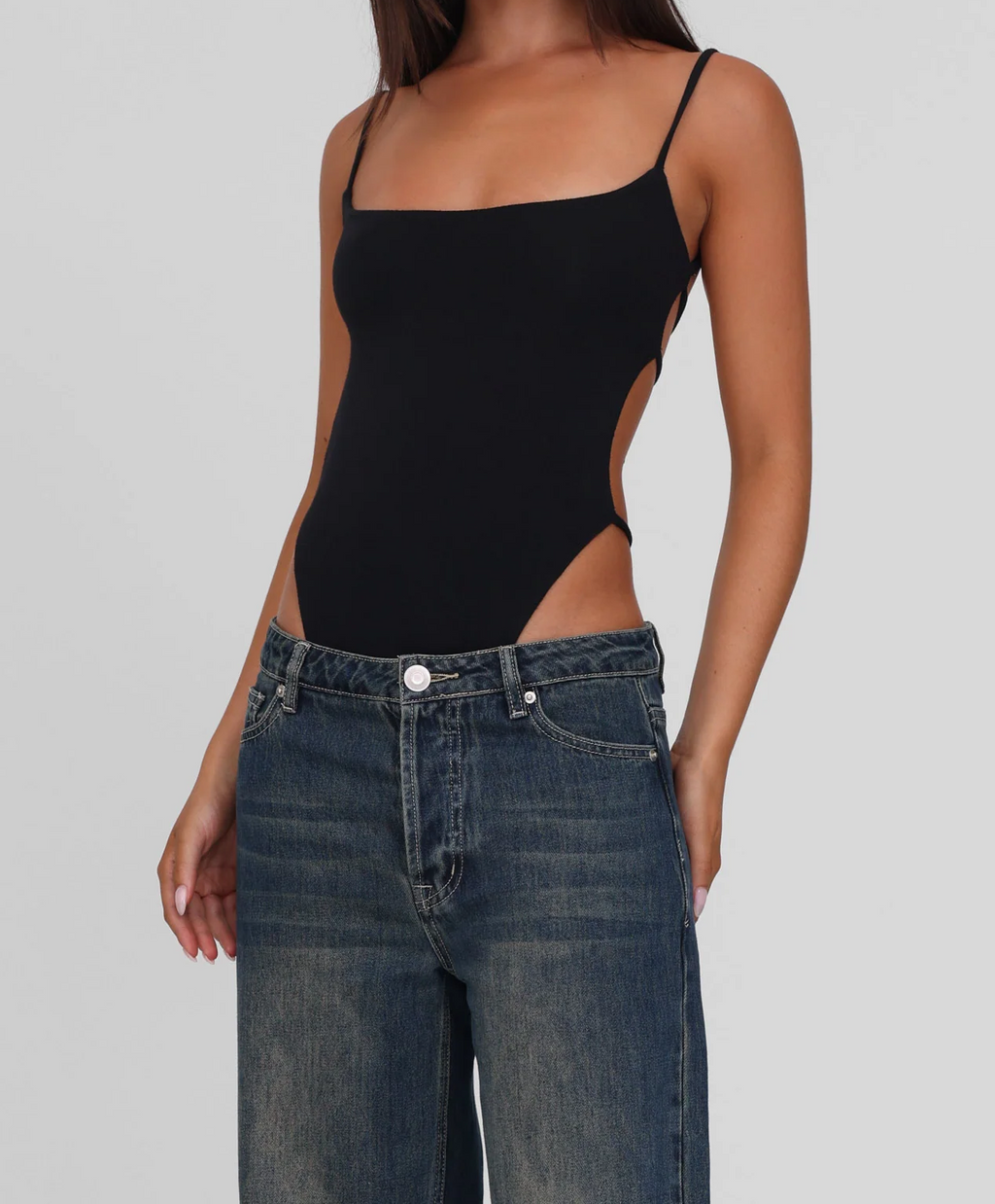 Seductive Strappy Backless Bodysuit