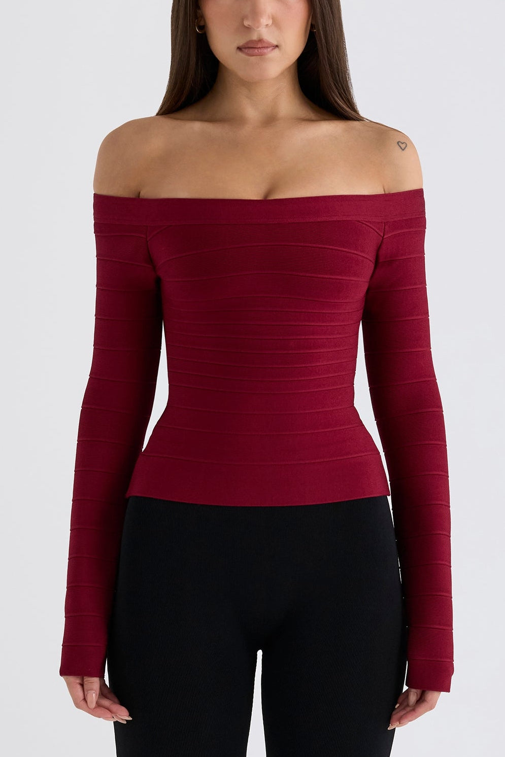 Bardot Ruby Off-Shoulder Bandage Top