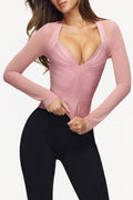 Sheer Long Sleeve Bandage Top