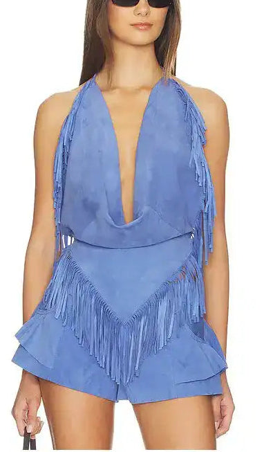 Sierra Fringe Halter Top