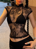 Sheer Floral Lace Top