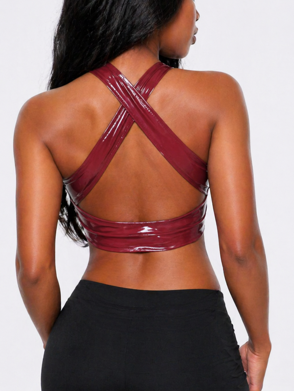 Red Round Neck Crop Top
