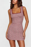 Dasha Mini Dress Red Check