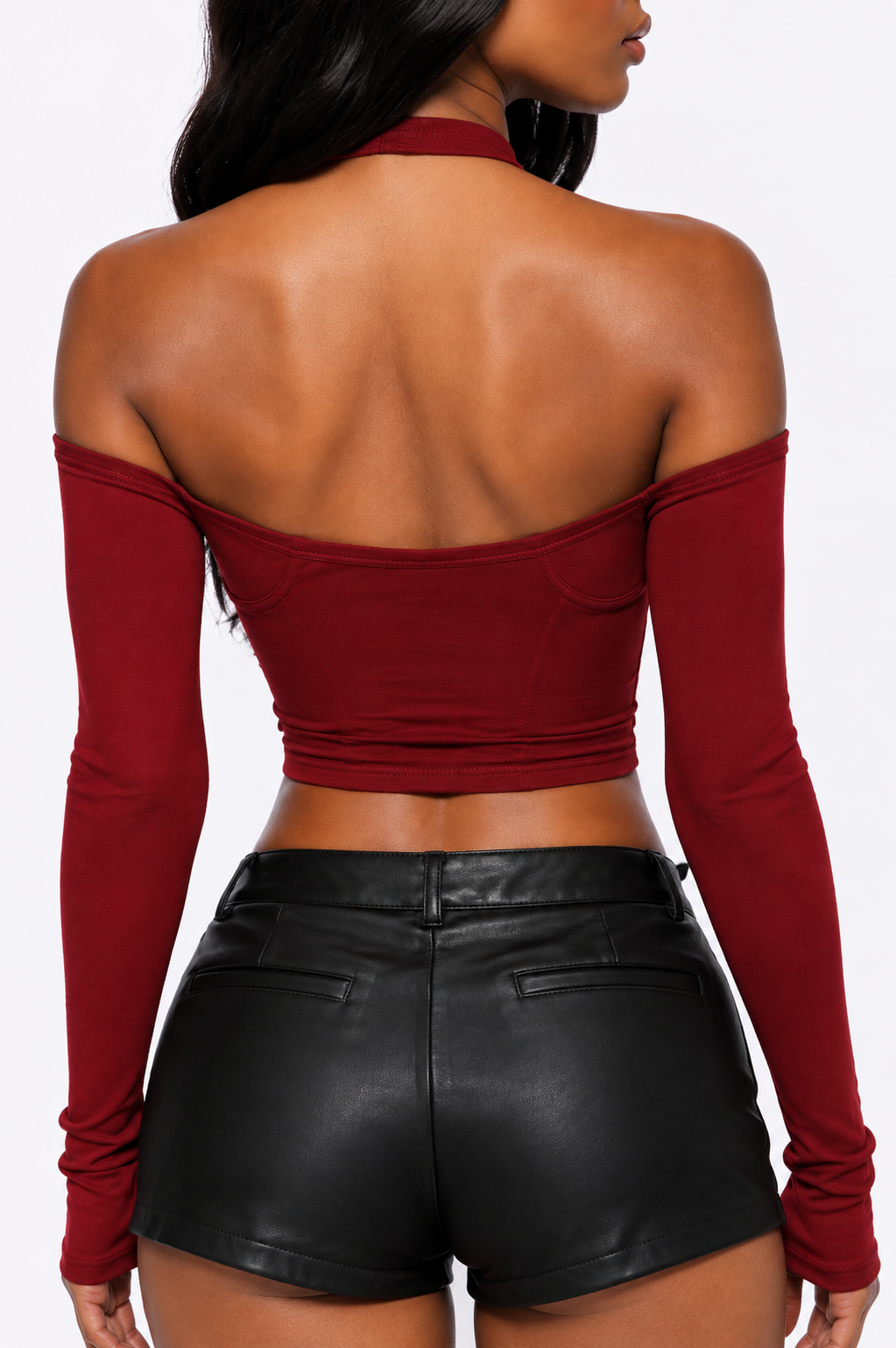 Golden Affair Chain Detail Off Shoulder Crop Top