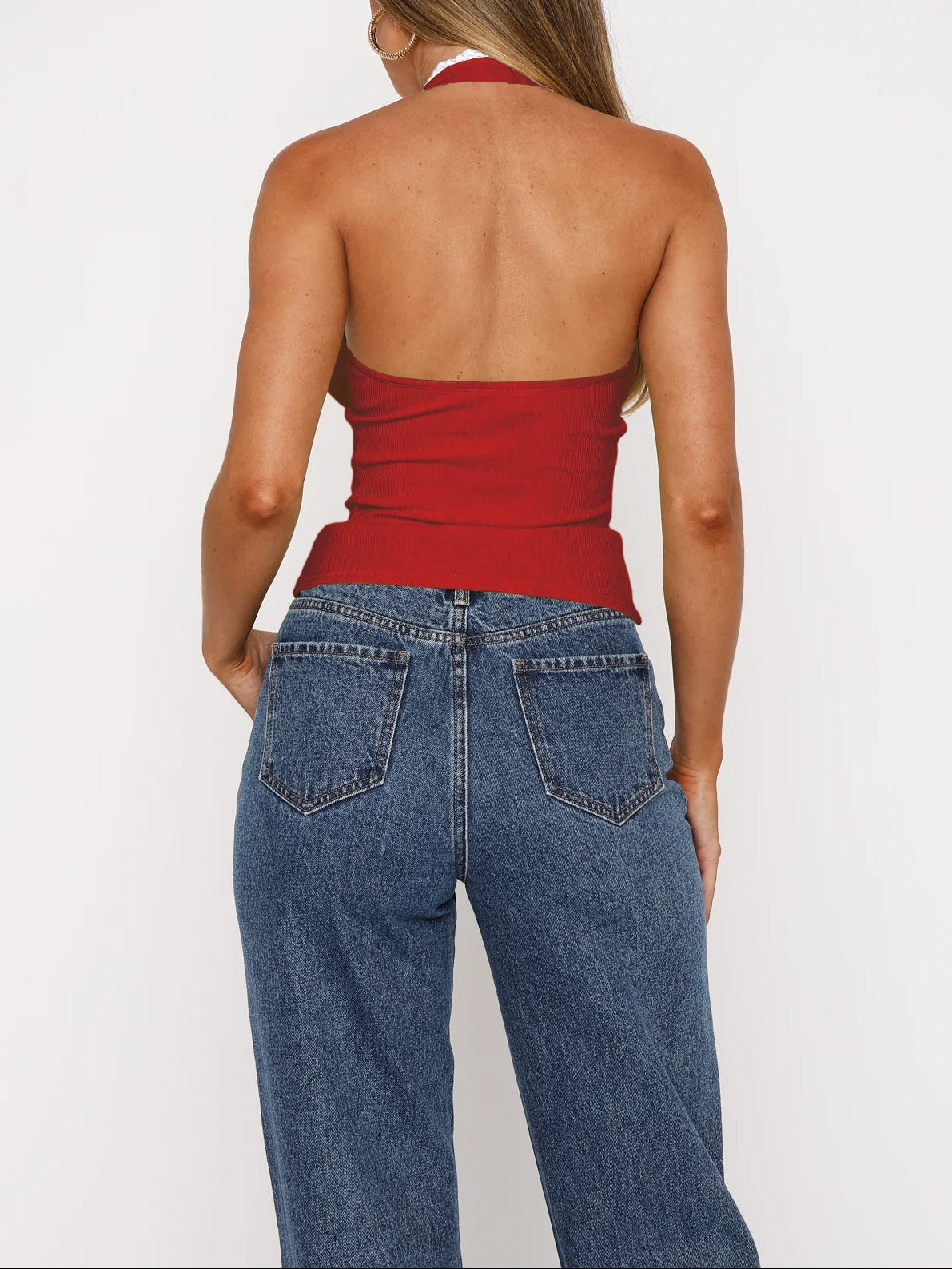 Spicy Girl’s Short Backless Top – Pure and Alluring