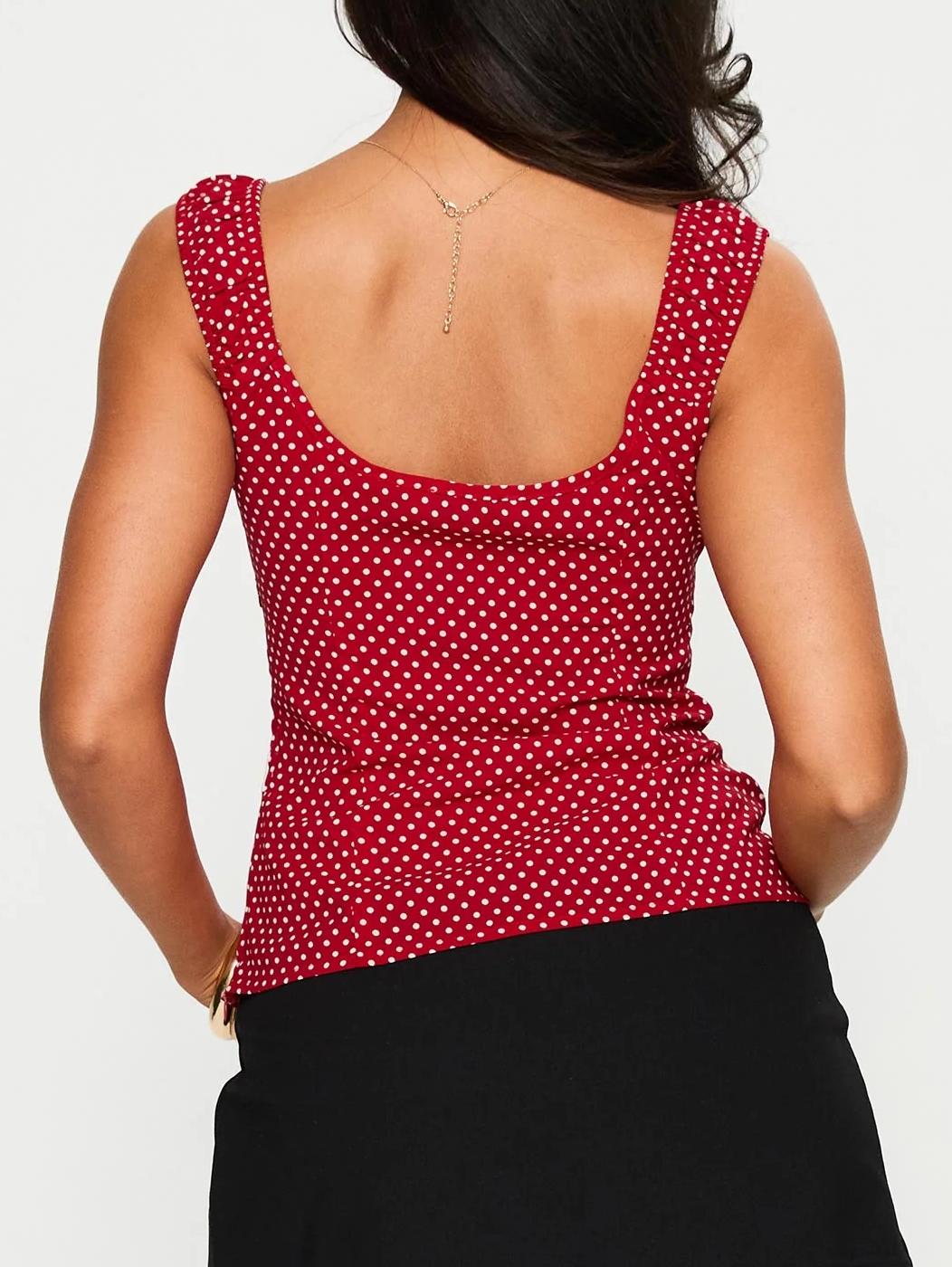 Garconne Top Red Polka Dot