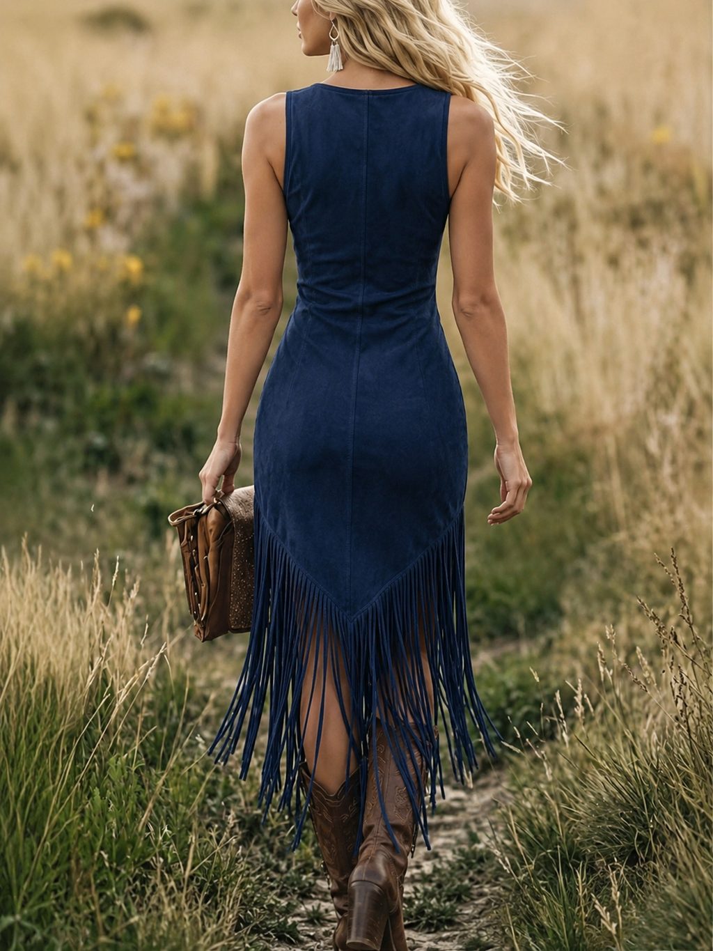 Vintage Fringe Maxi Dress