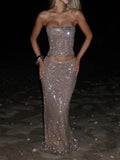 Party Style Rhinestone Two piece Set