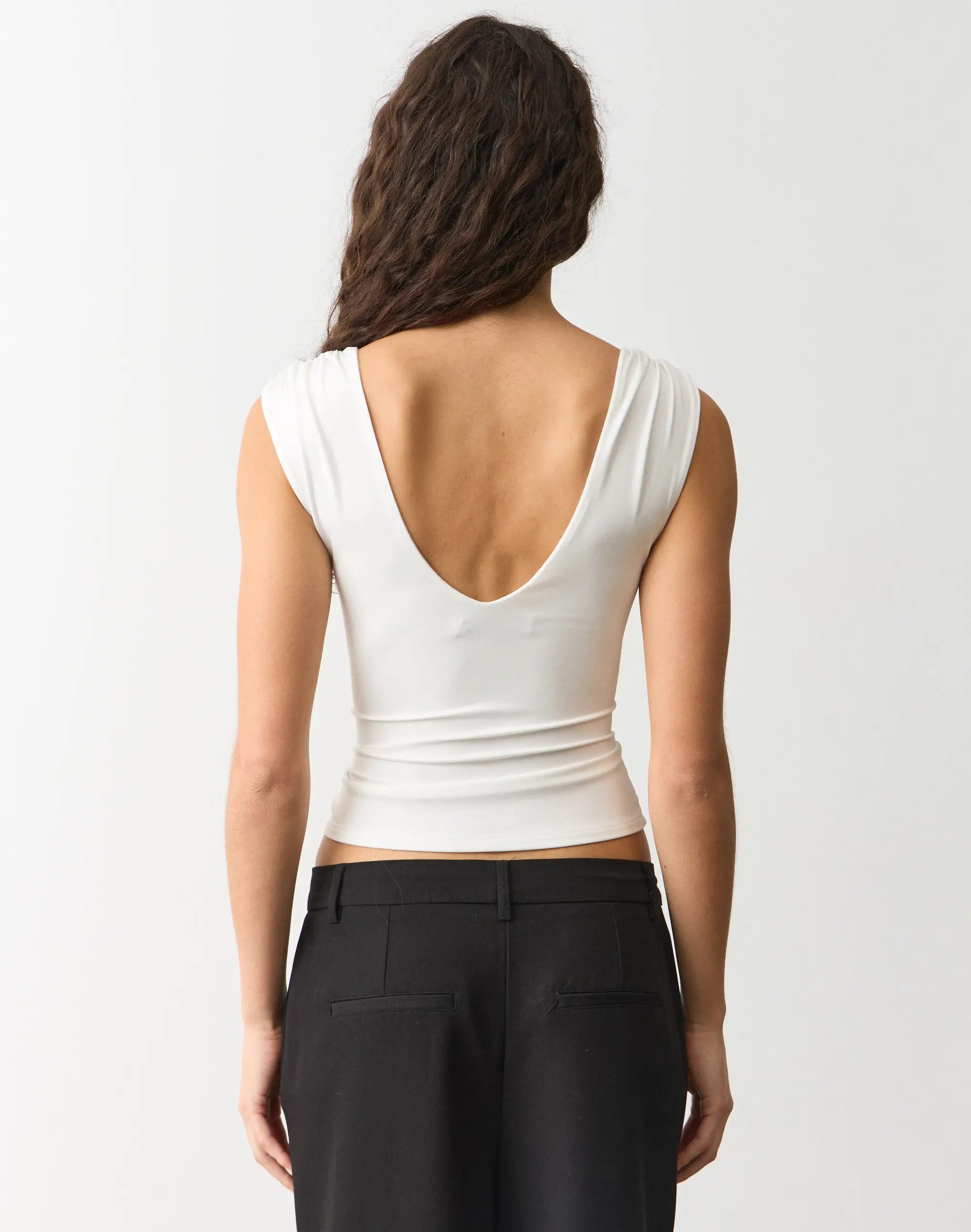 City Chic Plunge Neck Twist Top