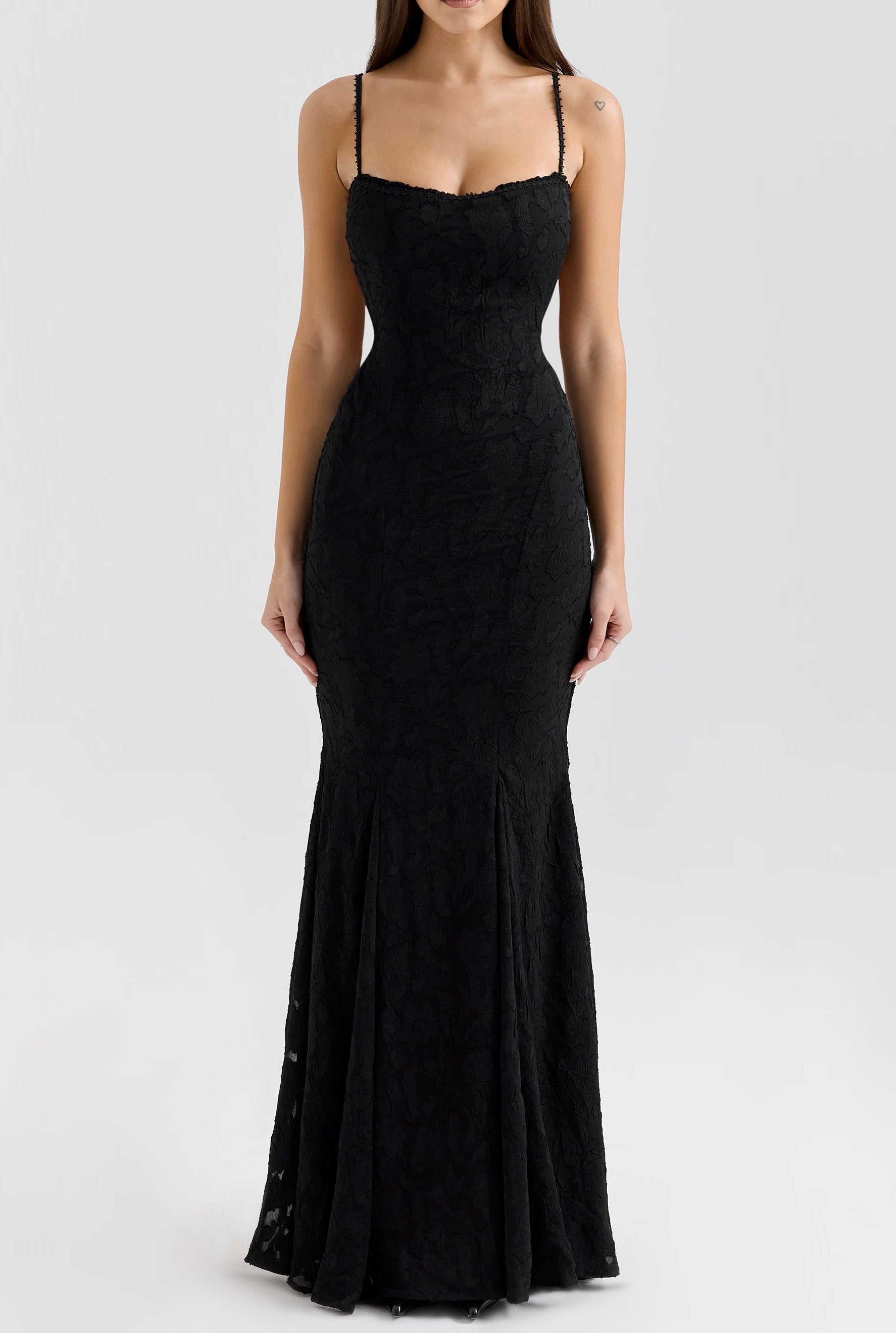 Lace Up Back Maxi Dress