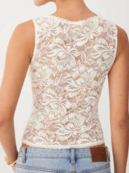 Lace Sheer Boat Neck Top
